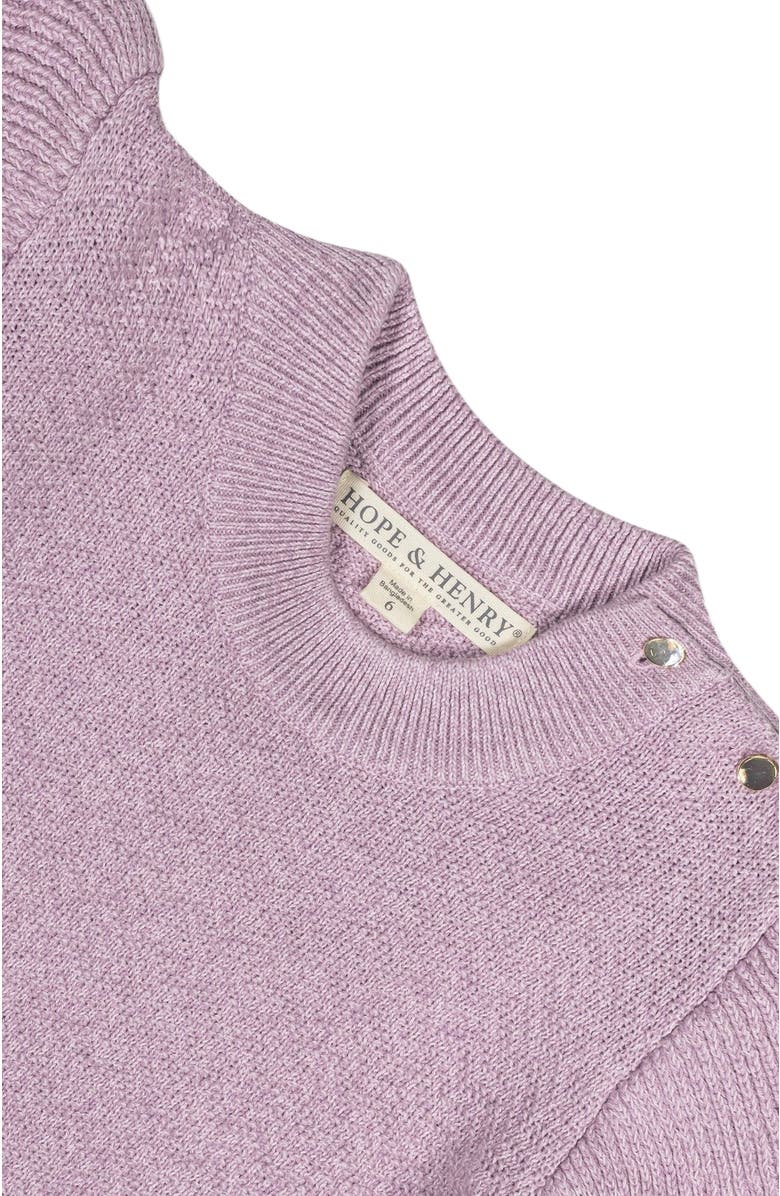 Hope & Henry Girls' Organic Flutter Sleeve Sweater Dress, Toddler, Alternate, color,