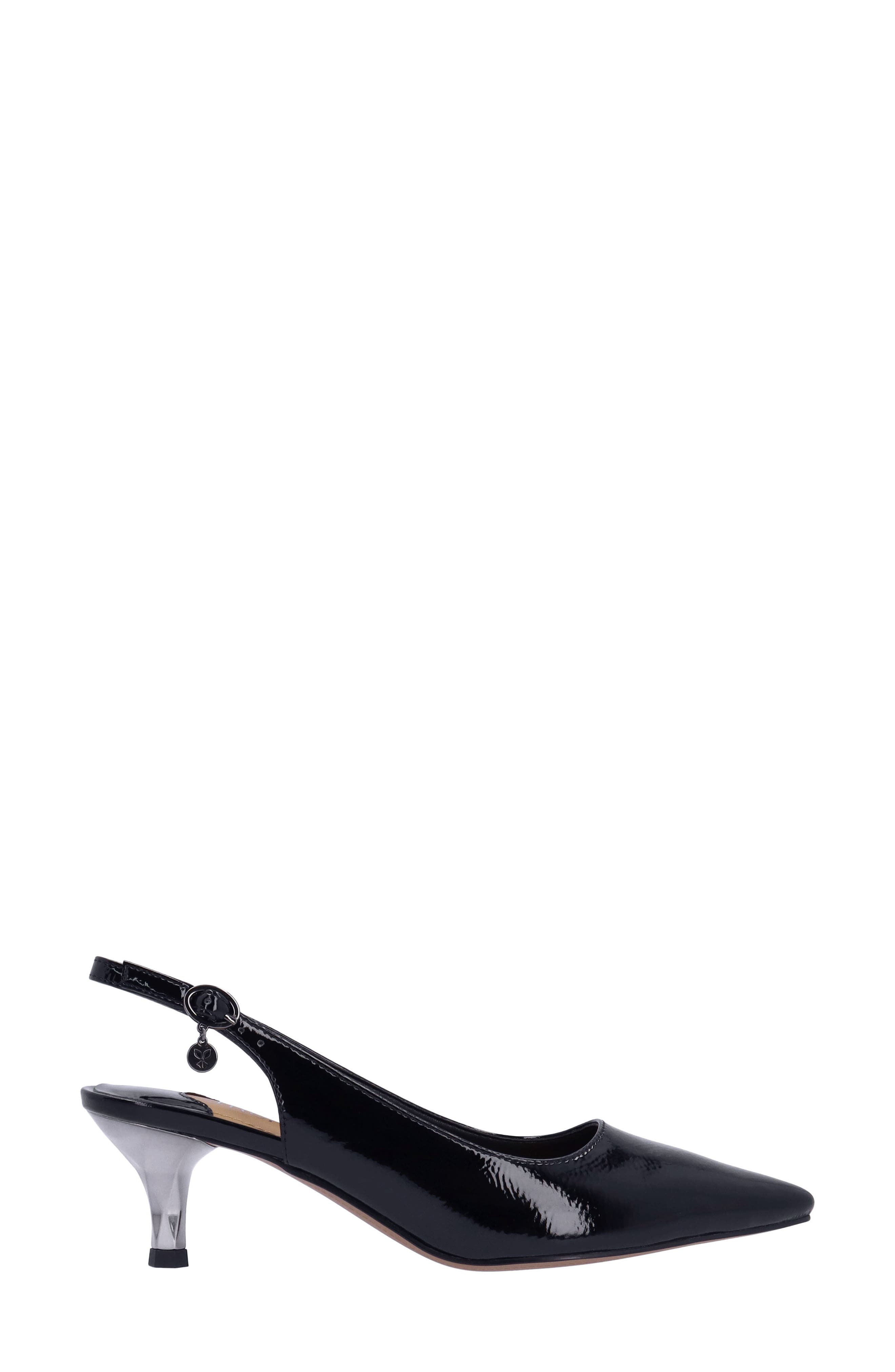 J. Reneé Ferryanne Slingback Pointed Toe Pump, Alternate, color, Black