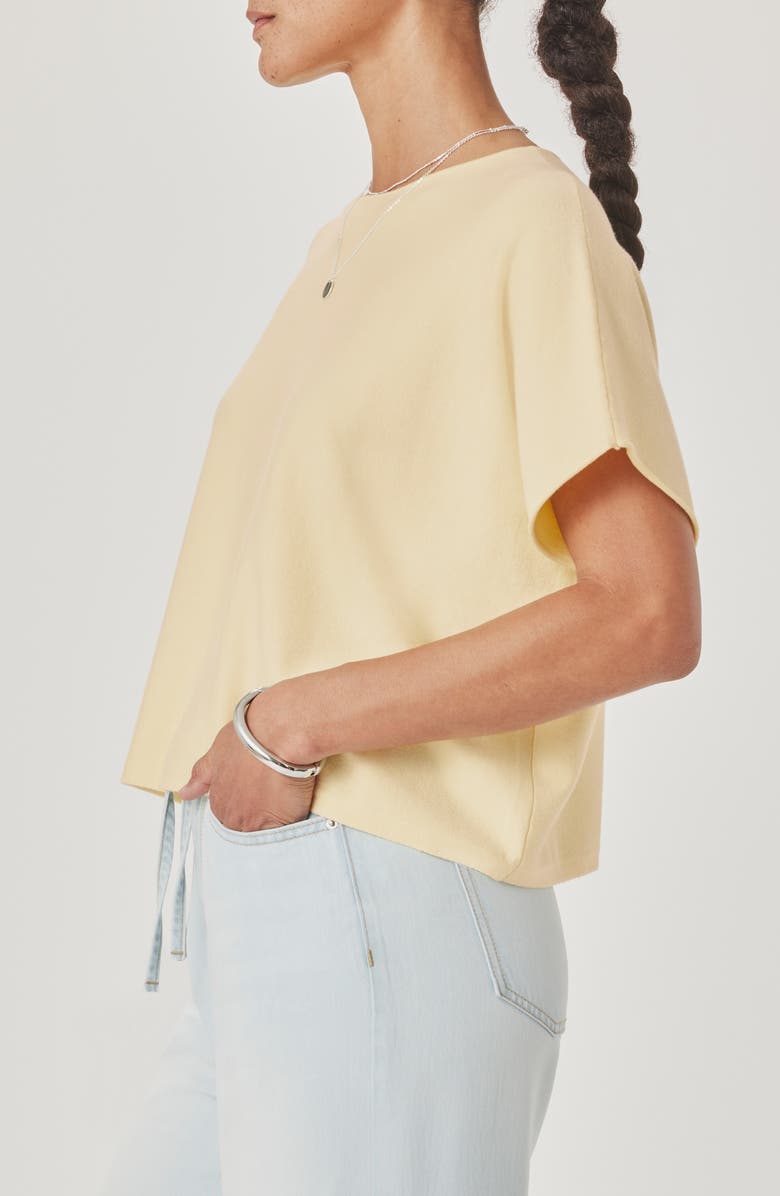 Splendid Christa Short Sleeve Sweater, Alternate, color, Honeysuckle Yellow