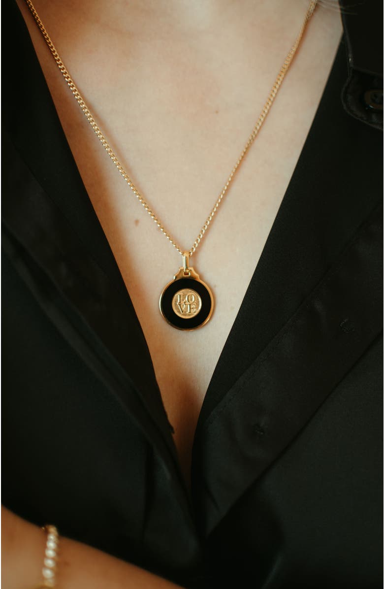 Gwen Beloti Love Letter Pendant Necklace, Alternate, color, Gold