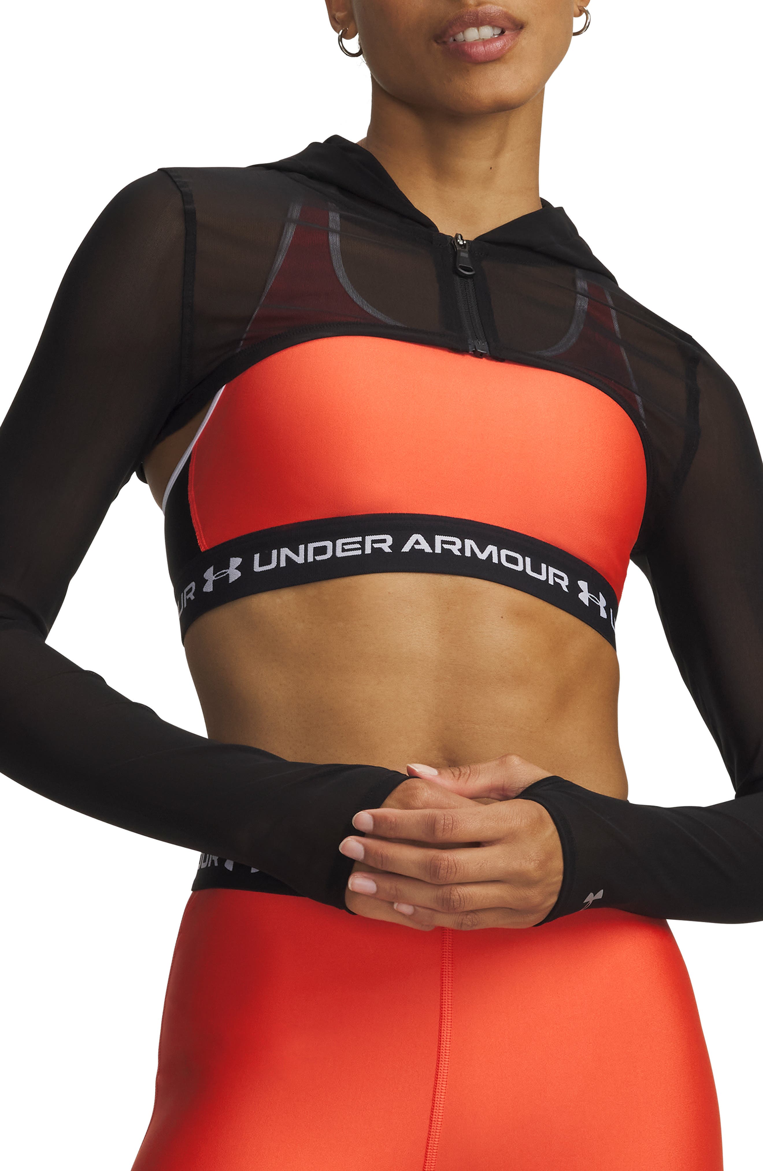Vanish Elite Mesh Full Zip Crop Hoodie