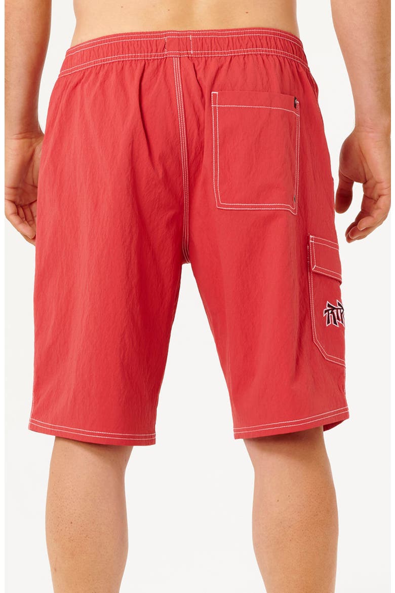 Liquid Trips Cargo Swim Trunks, Alternate, color, WASHED RED