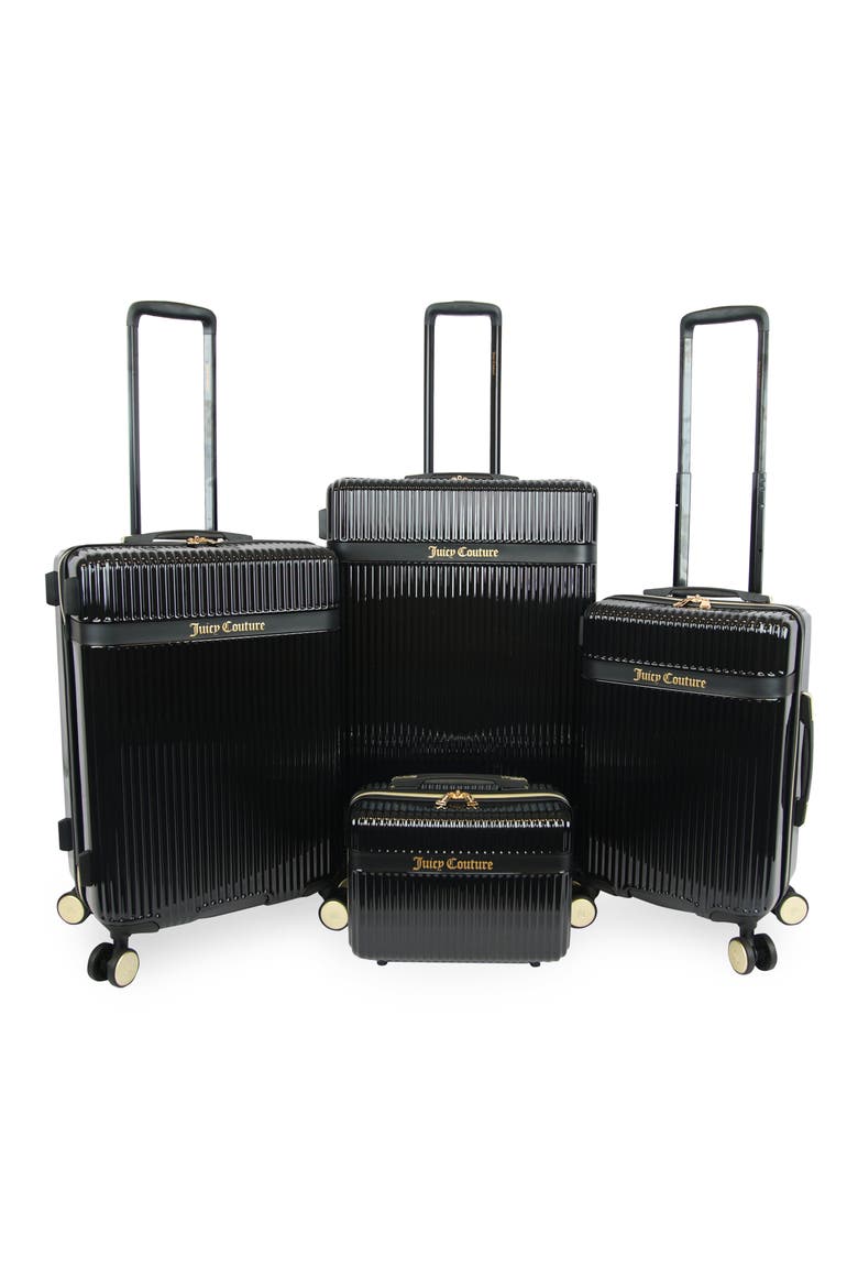 Adeline 4-Piece Luggage Set, Main, color, BLACK/ GOLD