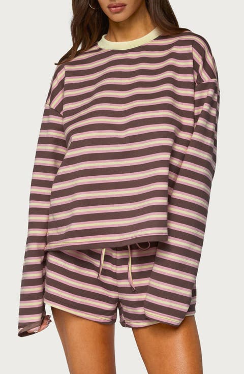 Blanchy Striped Long Sleeve T-Shirt