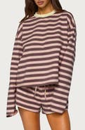 EDIKTED Blanchy Striped Long Sleeve T-Shirt