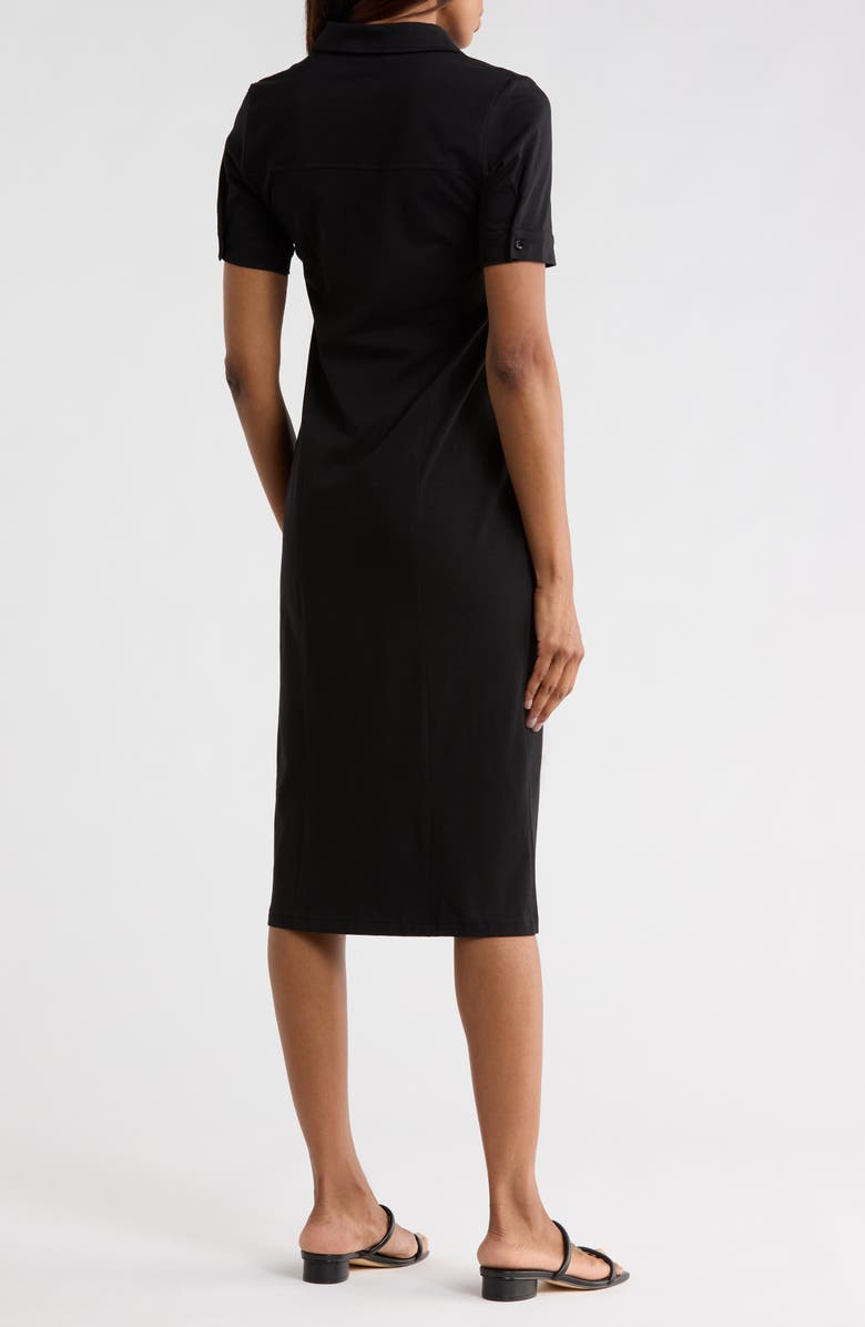 FRAME Short Sleeve Jersey Shirtdress, Alternate, color, Black