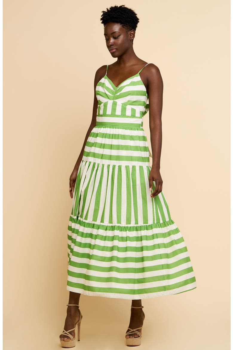 Vivienne Maxi Sundress, Alternate, color, GREEN MULTI