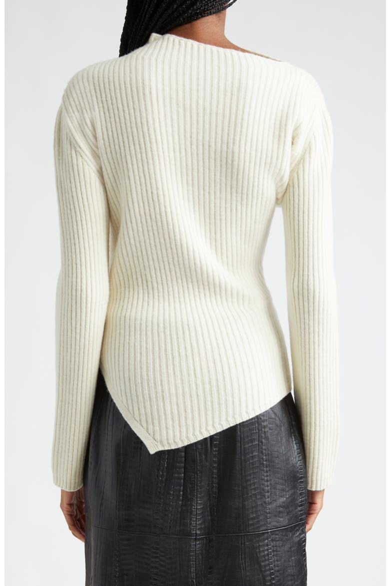 Twisted Rib Wool Sweater, Alternate, color, OFF WHITE