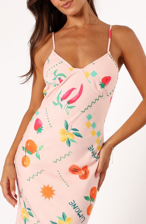 Petal And Pup Petal & Pup Frutti Satin Maxi Slipdress In Orange