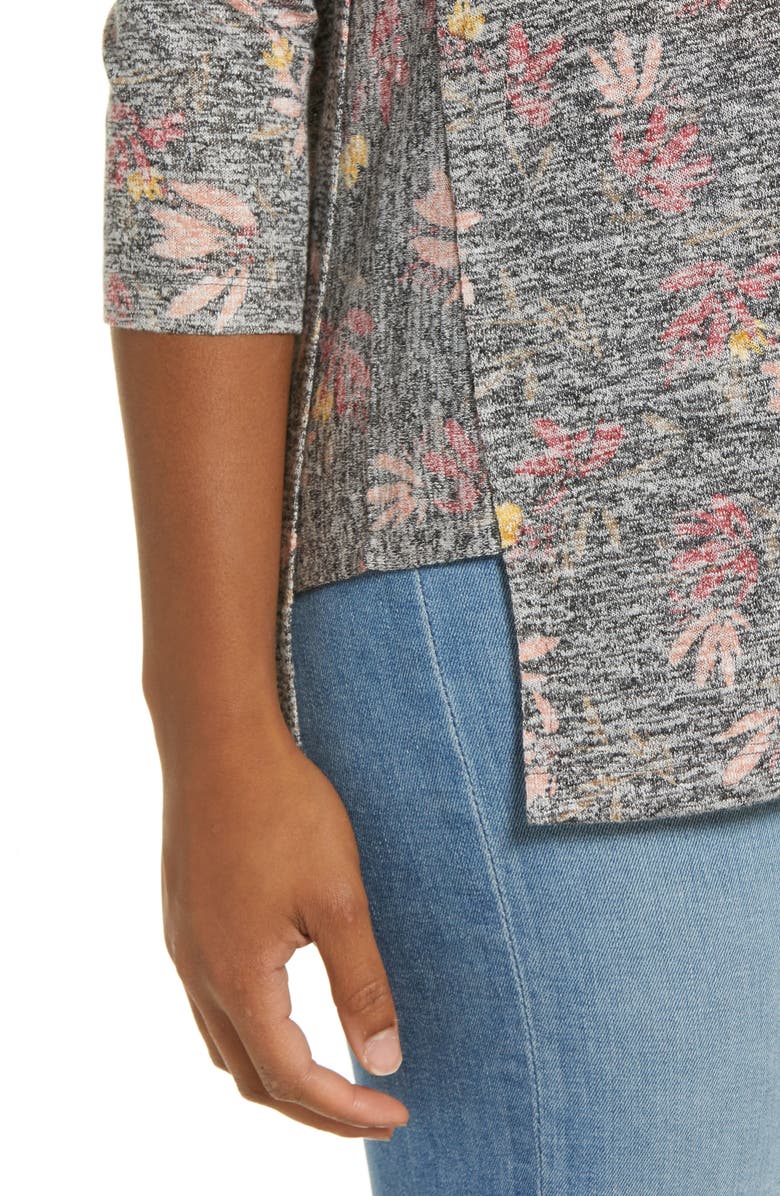 Bobeau Side Panel Inset Tunic Top, Alternate, color, 