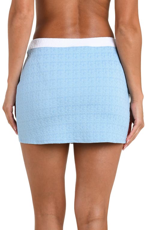 L'agence Coco Colorblock High Waist Cover-up Skirt In Blue