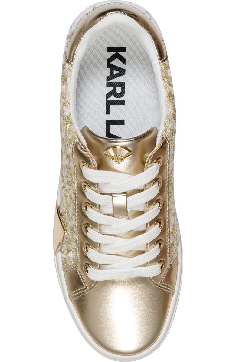 KARL LAGERFELD PARIS Melora Sneaker, Alternate, color, Cream/ Gold