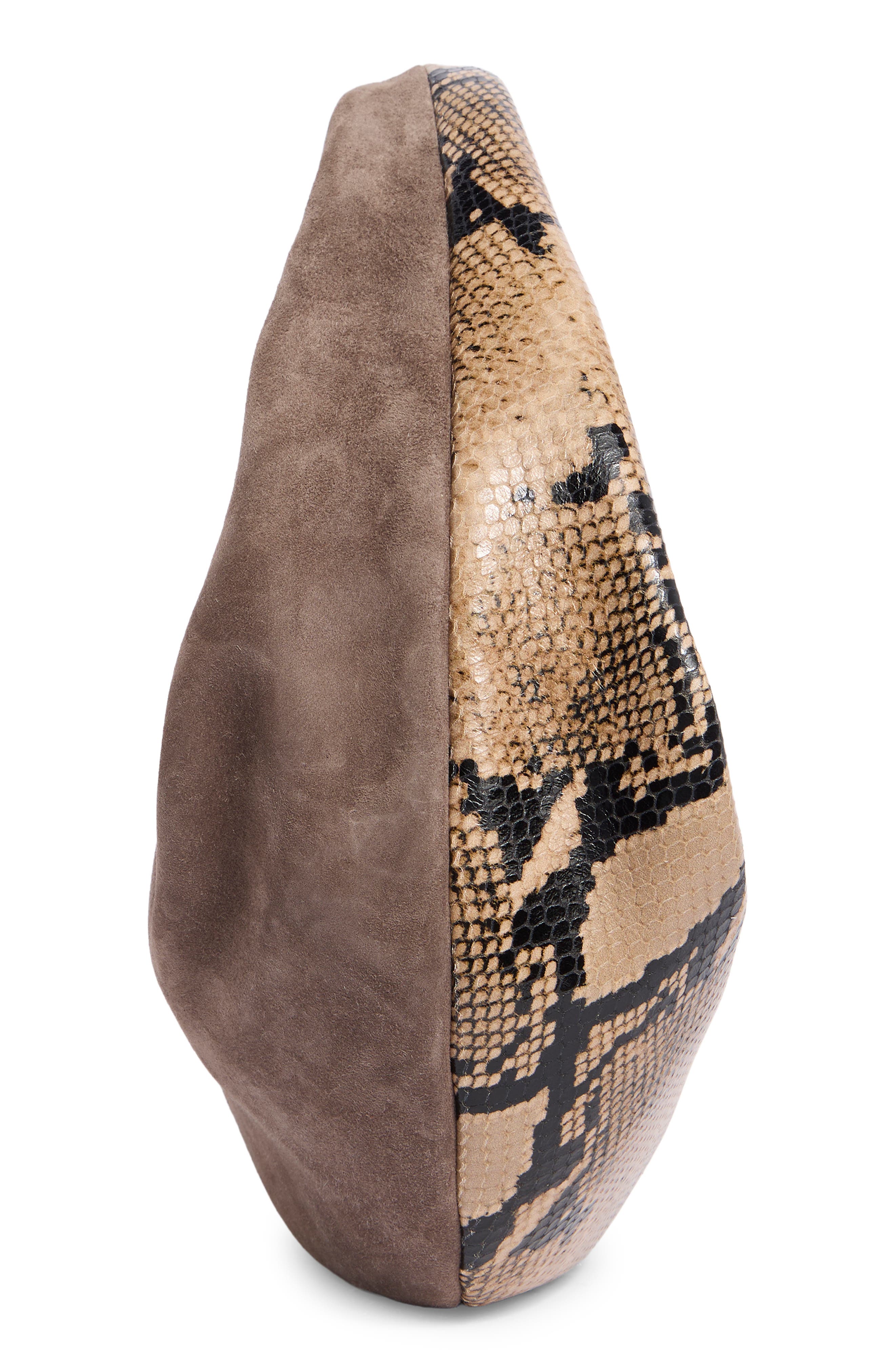 Medium Olivia Leather Hobo Bag, Alternate, color, TAUPE/ MORNING DOVE