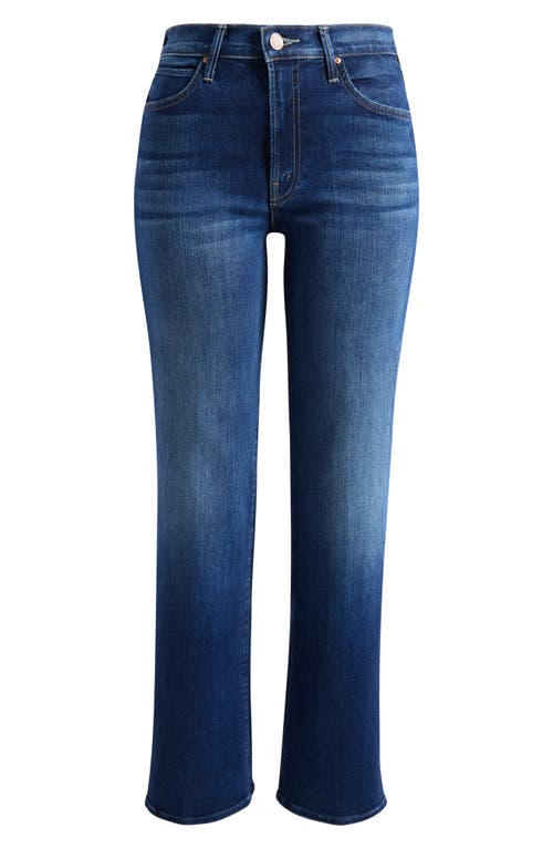 Mother The Lil Kick It High Waist Straight Leg Jeans In Blue