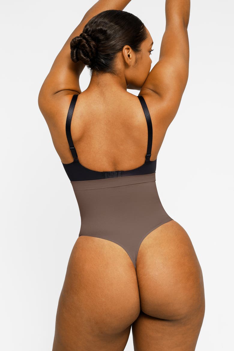 Eco Contour Seamless Shaping Panty, Alternate, color, Dark Brown