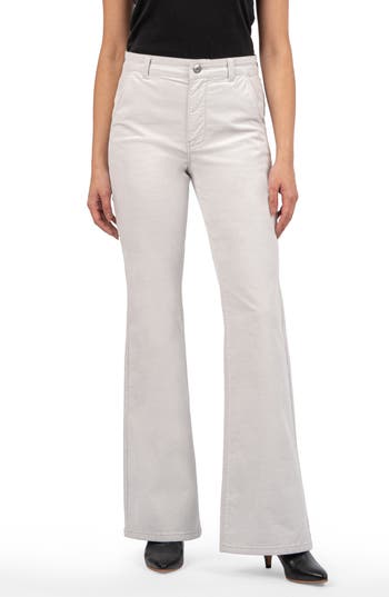 Kut From The Kloth Ana High Waist Flare Pants In Silver