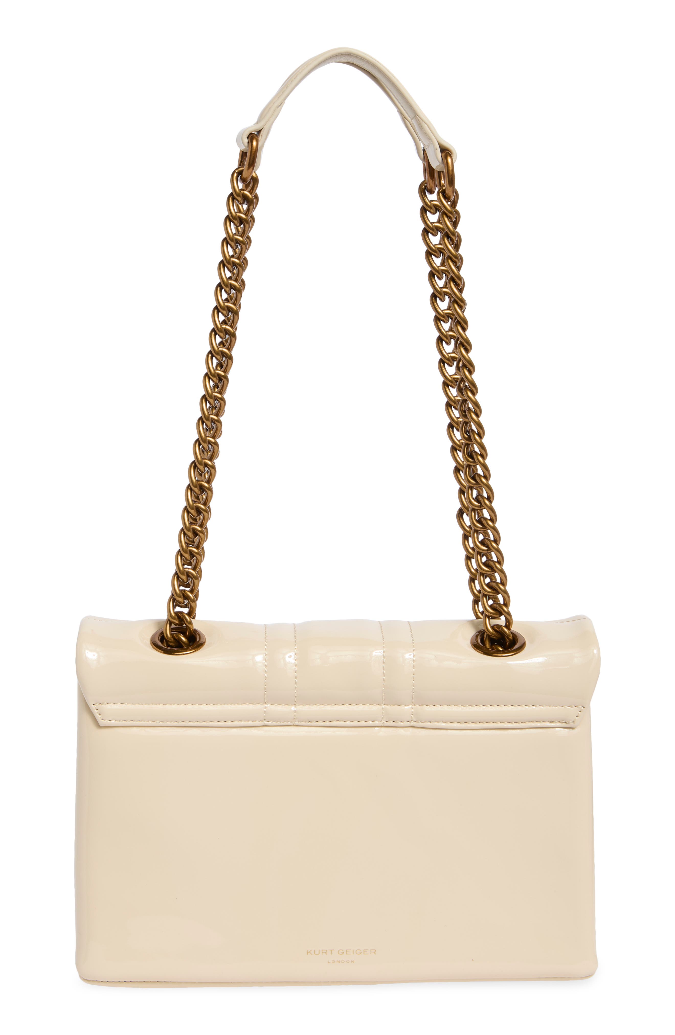 Kurt Geiger London Kensington Leather Union Jack Crossbody Bag, Alternate, color, Cream