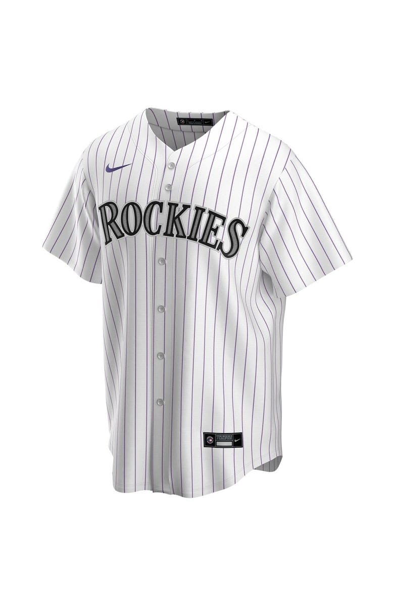 Nike Men's Nike White Colorado Rockies Home Replica Team Jersey, Alternate, color,