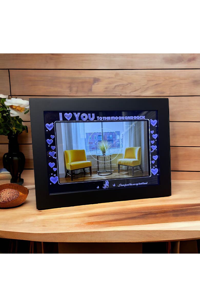 Eco4Life WiFi RGB Lighting Digital Photo Frame 10.1", Alternate, color, Black