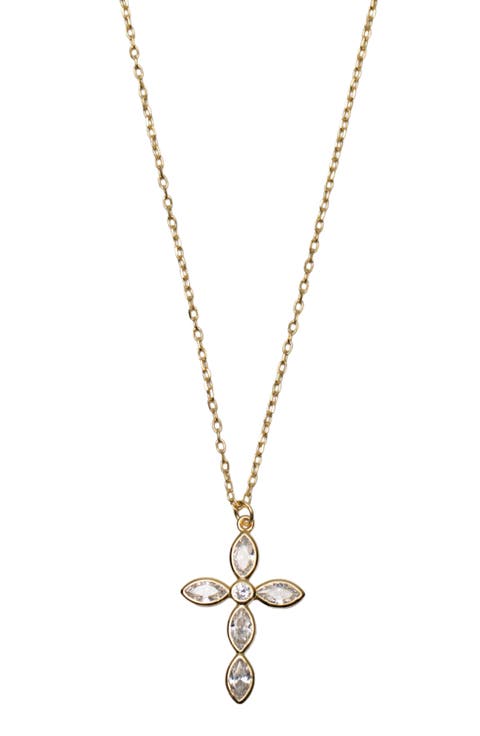 Cross Cubic Zirconia Pendant Necklace