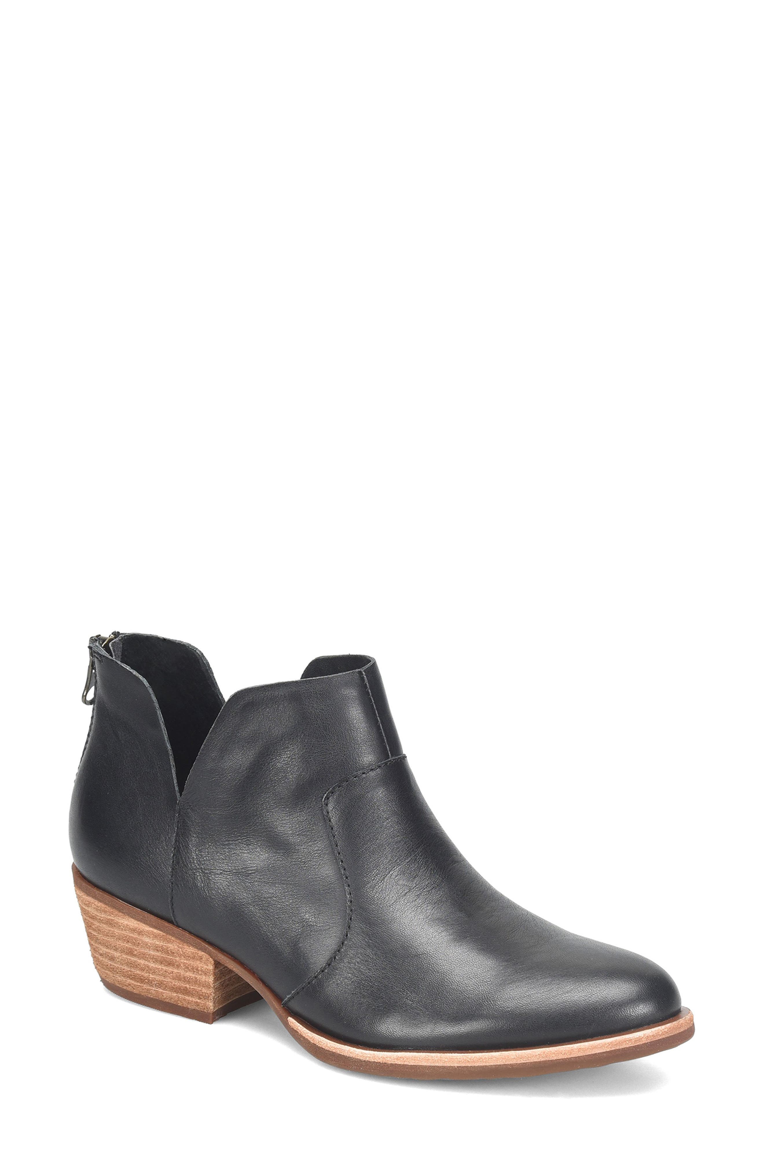 Skye Bootie, Main, color, BLACK LEATHER