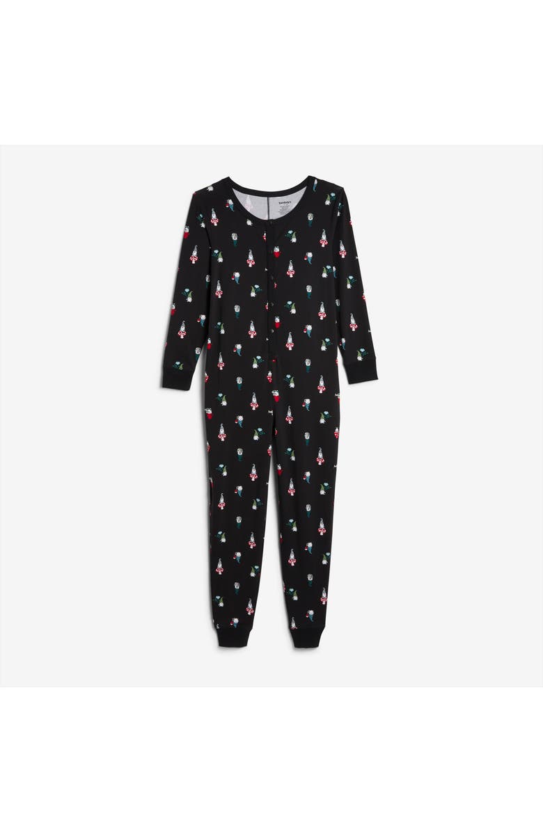 TomboyX Long Sleeve One-Piece Pajama Jumpsuit, Alternate, color, My Gnomies