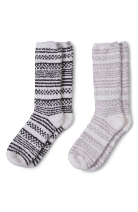 CozyChic™ Checkered Striped Socks