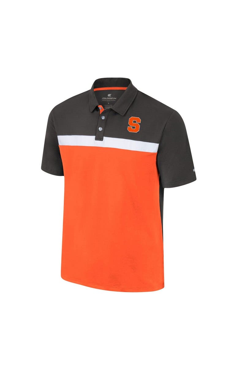 COLOSSEUM Men's Colosseum Charcoal Syracuse Orange Two Yutes Polo, Alternate, color, 