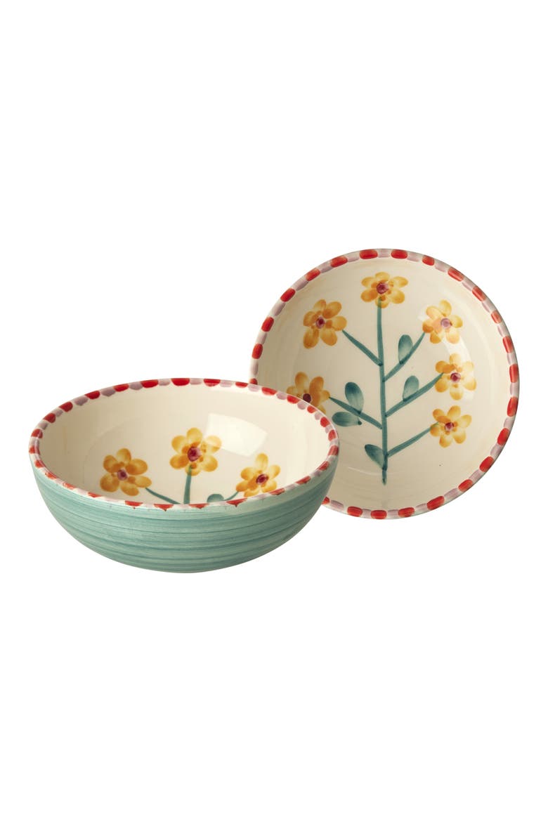 Set of 6 Hand-Painted Ceramic Bowls, Main, color, MULTI