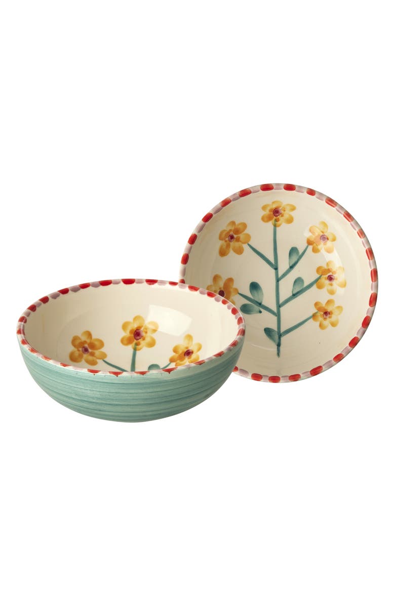 Rice by Rice Set of 6 Hand-Painted Ceramic Bowls, Main, color, Multi