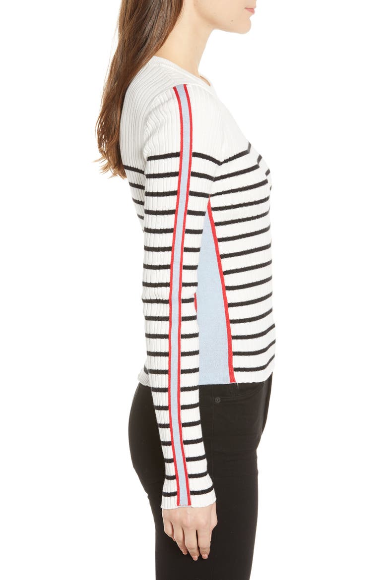 Marina Stripe Sweater, Alternate, color, BLACK STRIPE