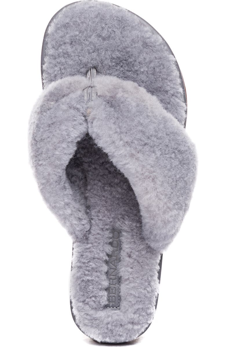 Bernardo Footwear Bernardo Miami Genuine Shearling Flip Flop, Alternate, color,