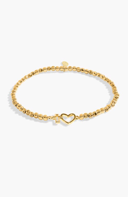 A Littles & Co. A Littles & Co Forever Yours 'live By Faith' Bracelet In Gold-tone Plating In Gold