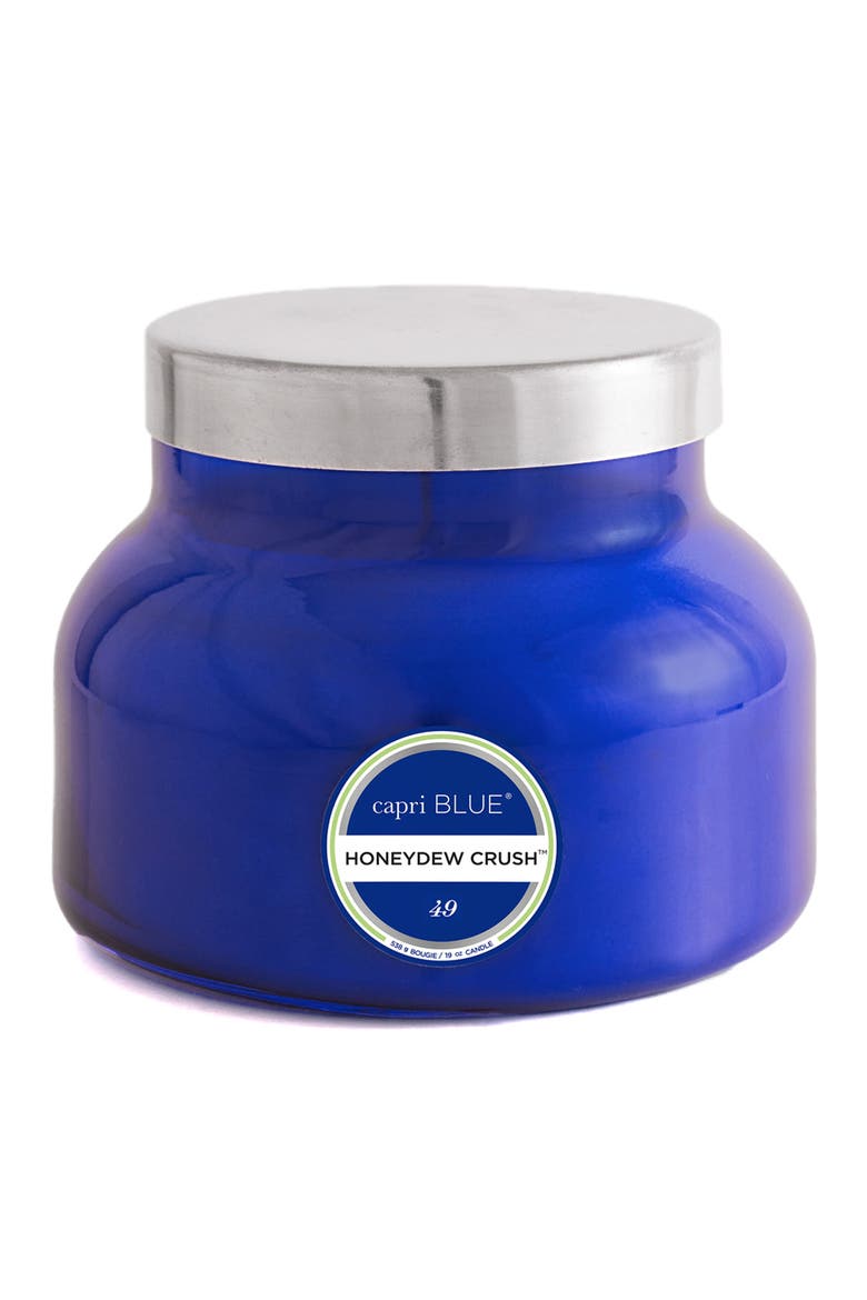 Honeydew Crush Signature Jar Candle, Main, color, BLUE