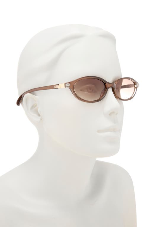 Le Specs Duskfall 55mm Oval Sunglasses In Brown