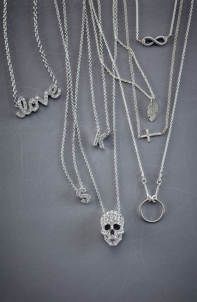 Dogeared 'Reminder - Free Bird' Feather Necklace, Alternate, color, 