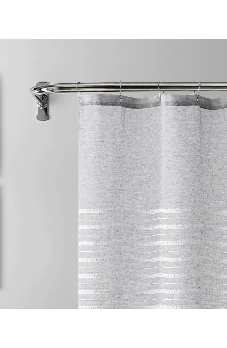 DAINTY HOME Daniella Textured Chenille Shower Curtain, Alternate, color, 