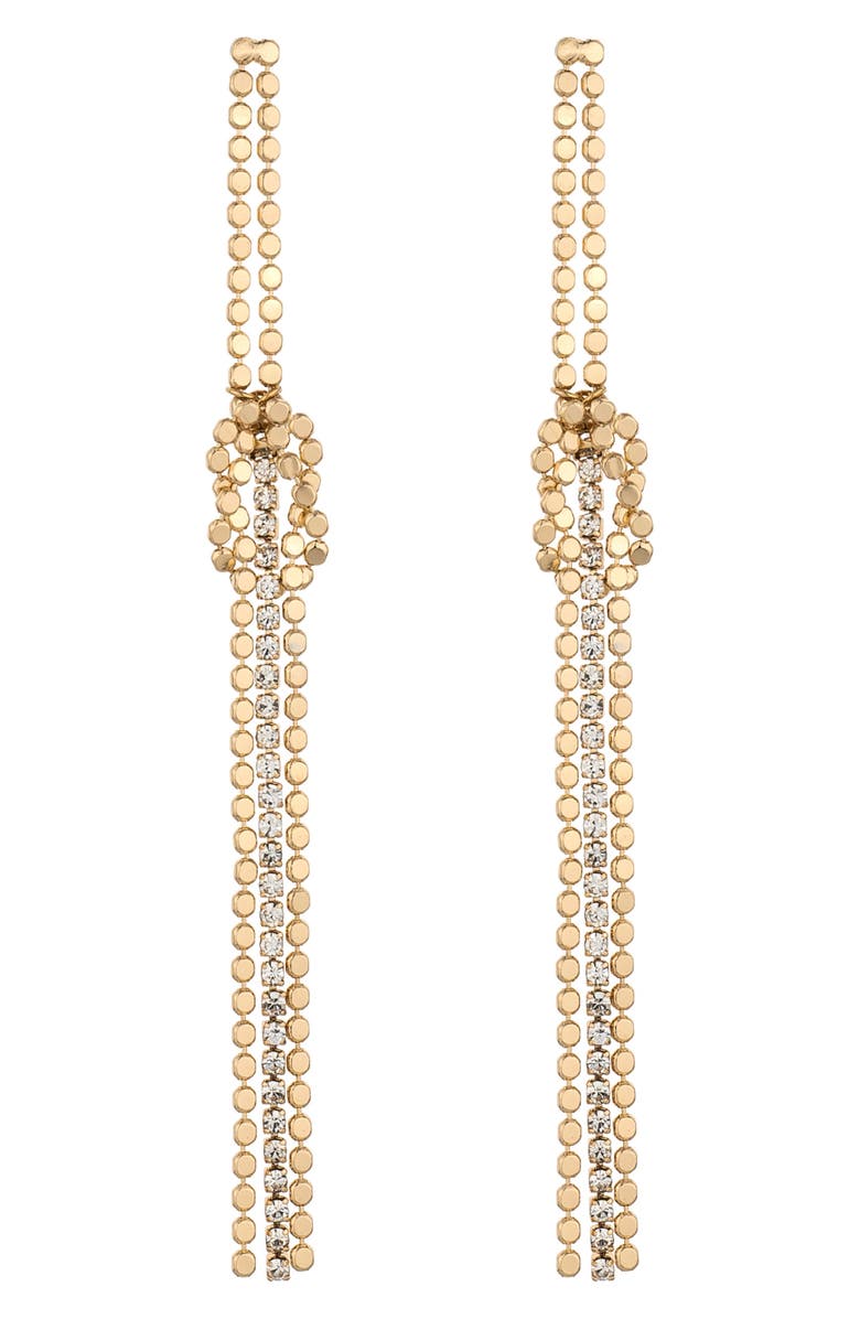 Ettika Knotted Duster Linear Drop Earrings, Main, color, 