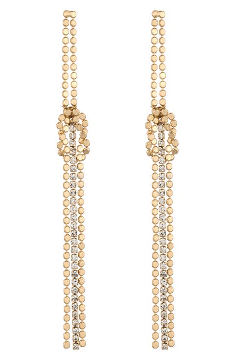 Knotted Duster Linear Drop Earrings