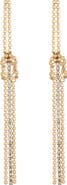 Ettika Knotted Duster Linear Drop Earrings