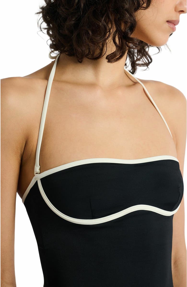 Onia Thea One Piece, Alternate, color, Black/Egret