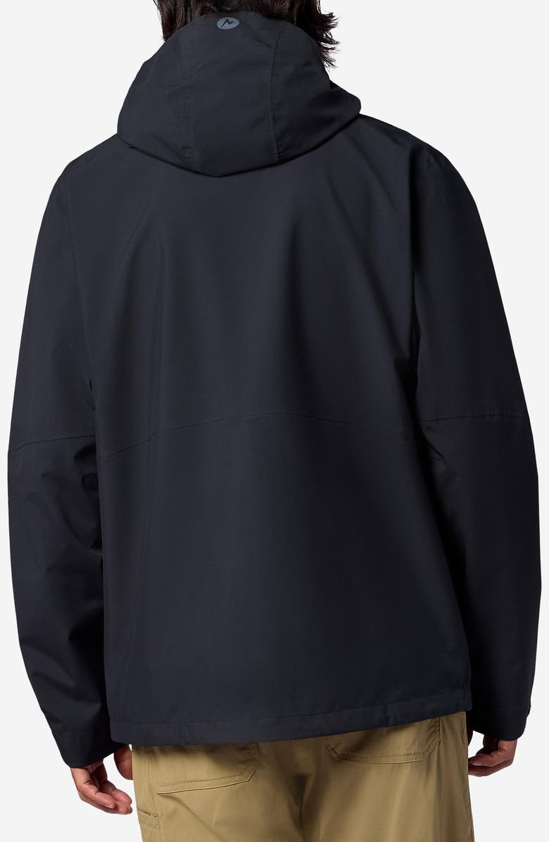 Marmot PreCip<sup>®</sup> Eco Pro Waterproof Hooded Jacket, Alternate, color, Black