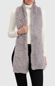 Lyla Grant Fur-Free Rex Rabbit (Faux Fur) Knit Scarf