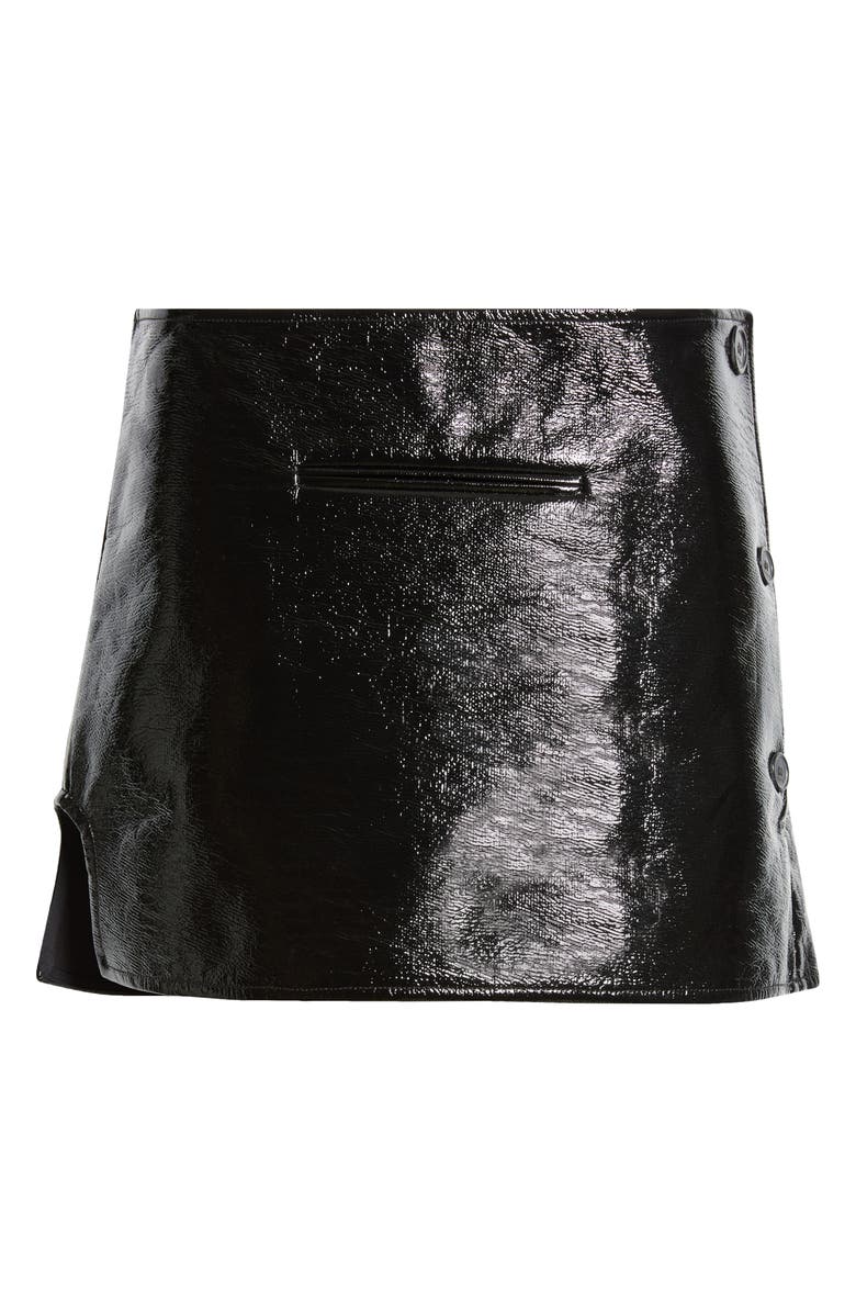 Courrèges Oblique Vinyl Miniskirt, Alternate, color, 