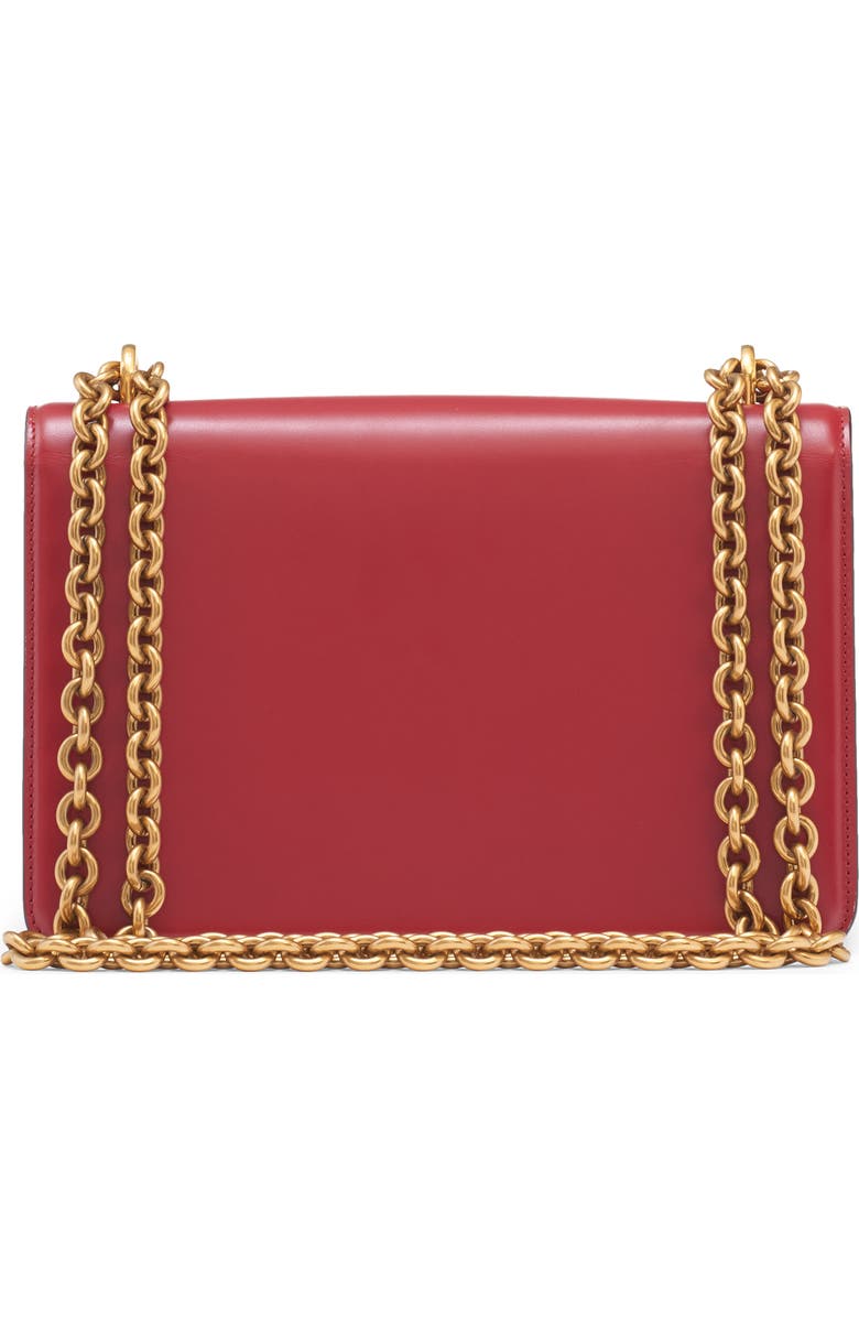 Valentino Garavani DeVain VLOGO Leather Shoulder Bag, Alternate, color, Rosso V