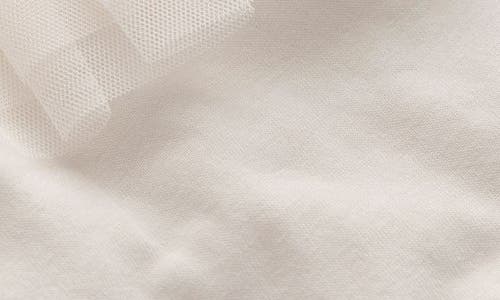 Mini Boden Kids' Tulle Accent Cotton Jersey Top In White