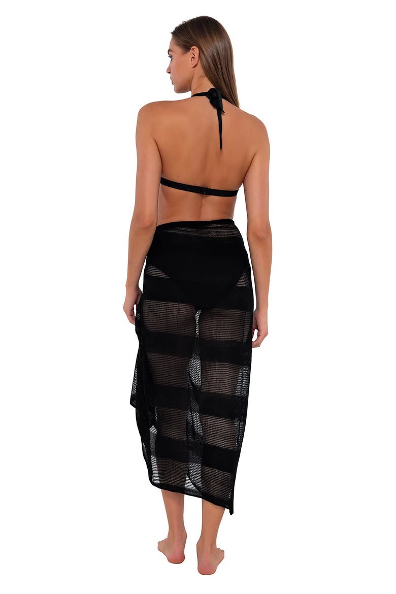 Paradise Cover-up Pareo, Alternate, color, Black