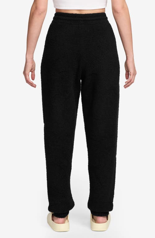 Nike Women's  Sportswear Phoenix Cozy Bouclã© High-waisted Oversized Knit Pants In Black
