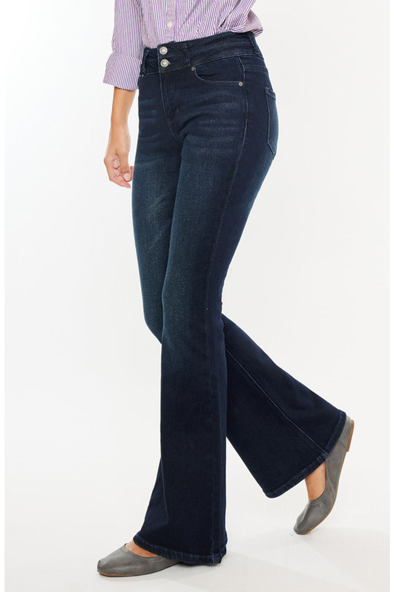 Vida High Rise Flare Jeans, Alternate, color, Dark Wash