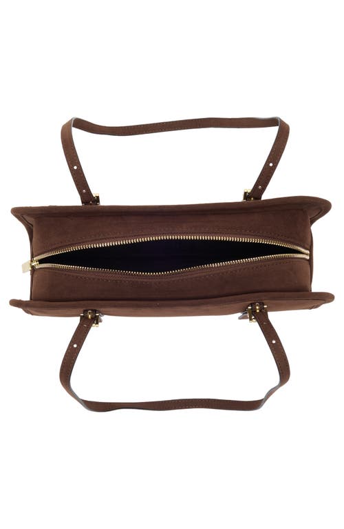 Bcbg Suede East/west Shoulder Bag In Brown